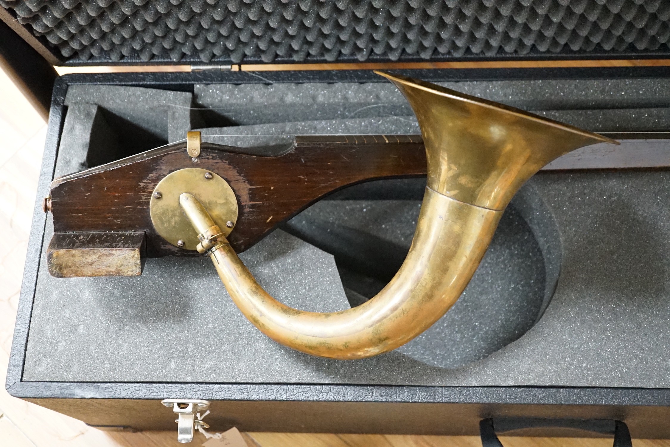 A cased phonofiddle, A.S. Howson